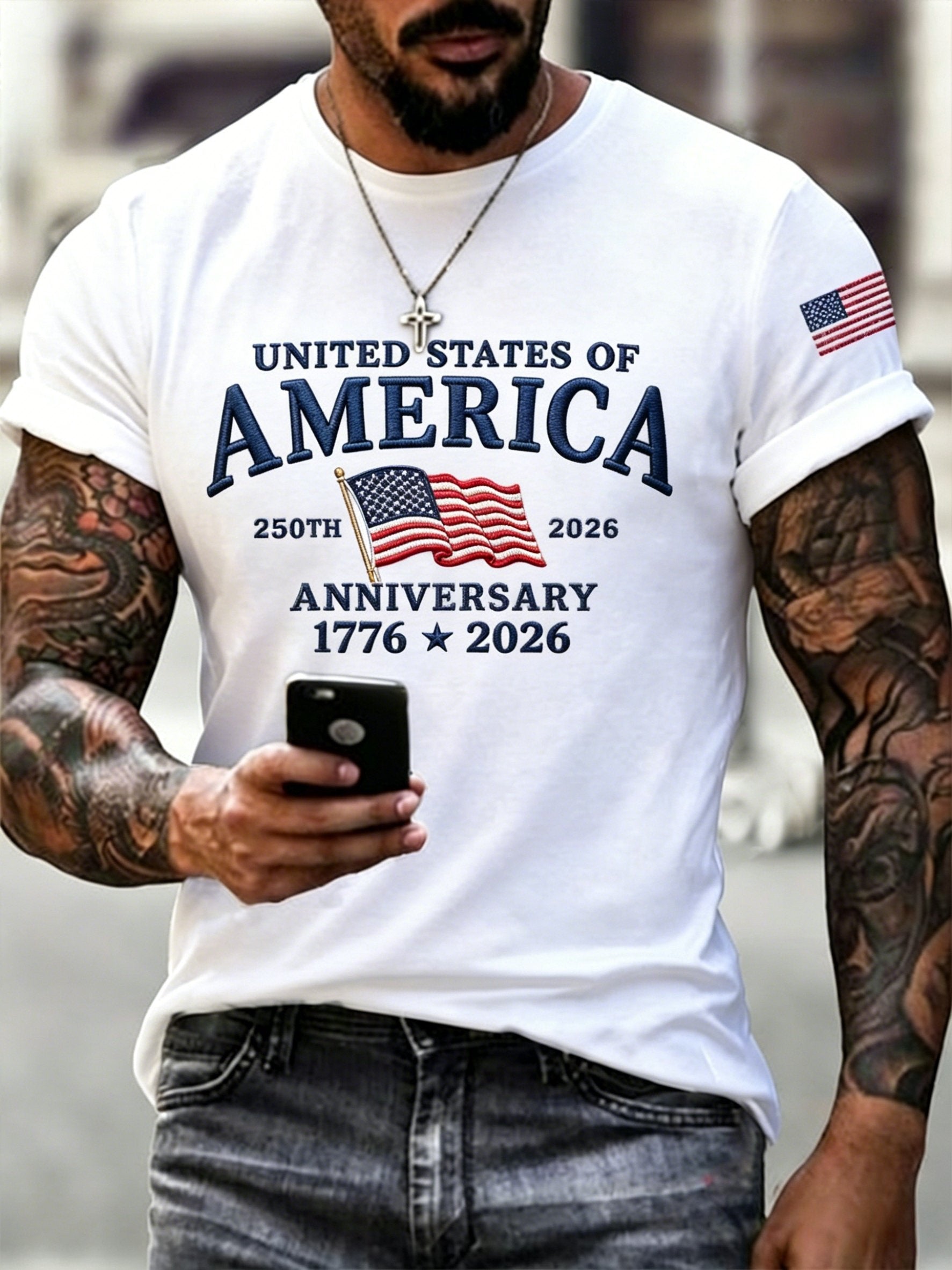 Men's USA 250th Anniversary Printed T-shirt