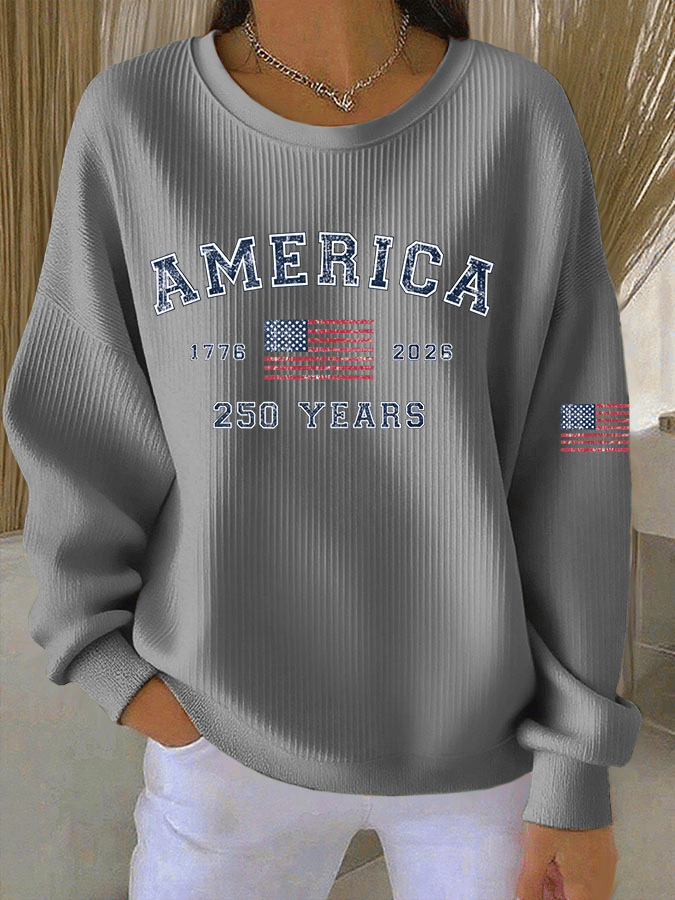 Women's Casual Print Long Sleeve Knit Top