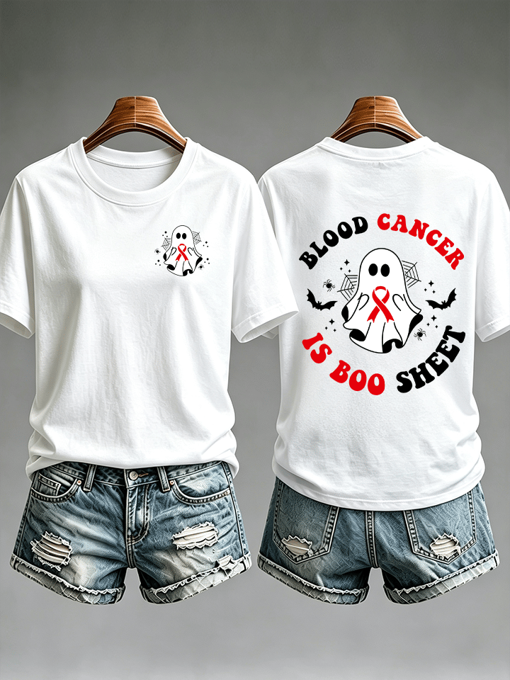 Women's  BLOOD CANCER Print T-Shirt