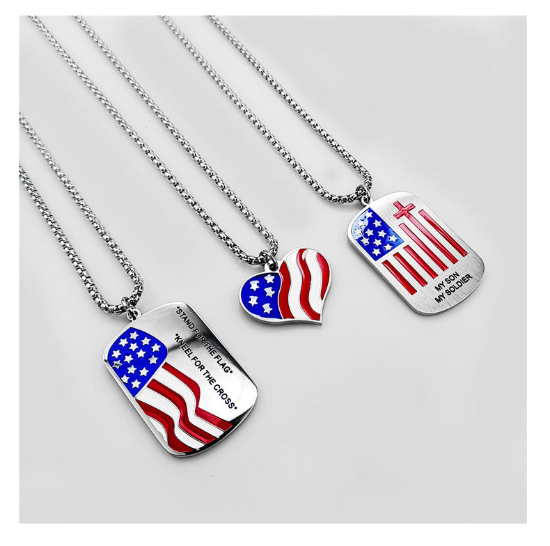 Independence Day Square Series Necklace