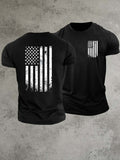 America Flag 1776 Pattern 100% Cotton T-Shirt