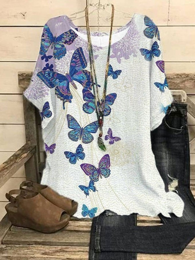 Women's Floral I'll Remember For You Dementia Alzheimer's Disease Awareness Printed Cotton And Linen Top