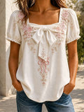 Women'S Pink Floral Breast Cancer Print Top