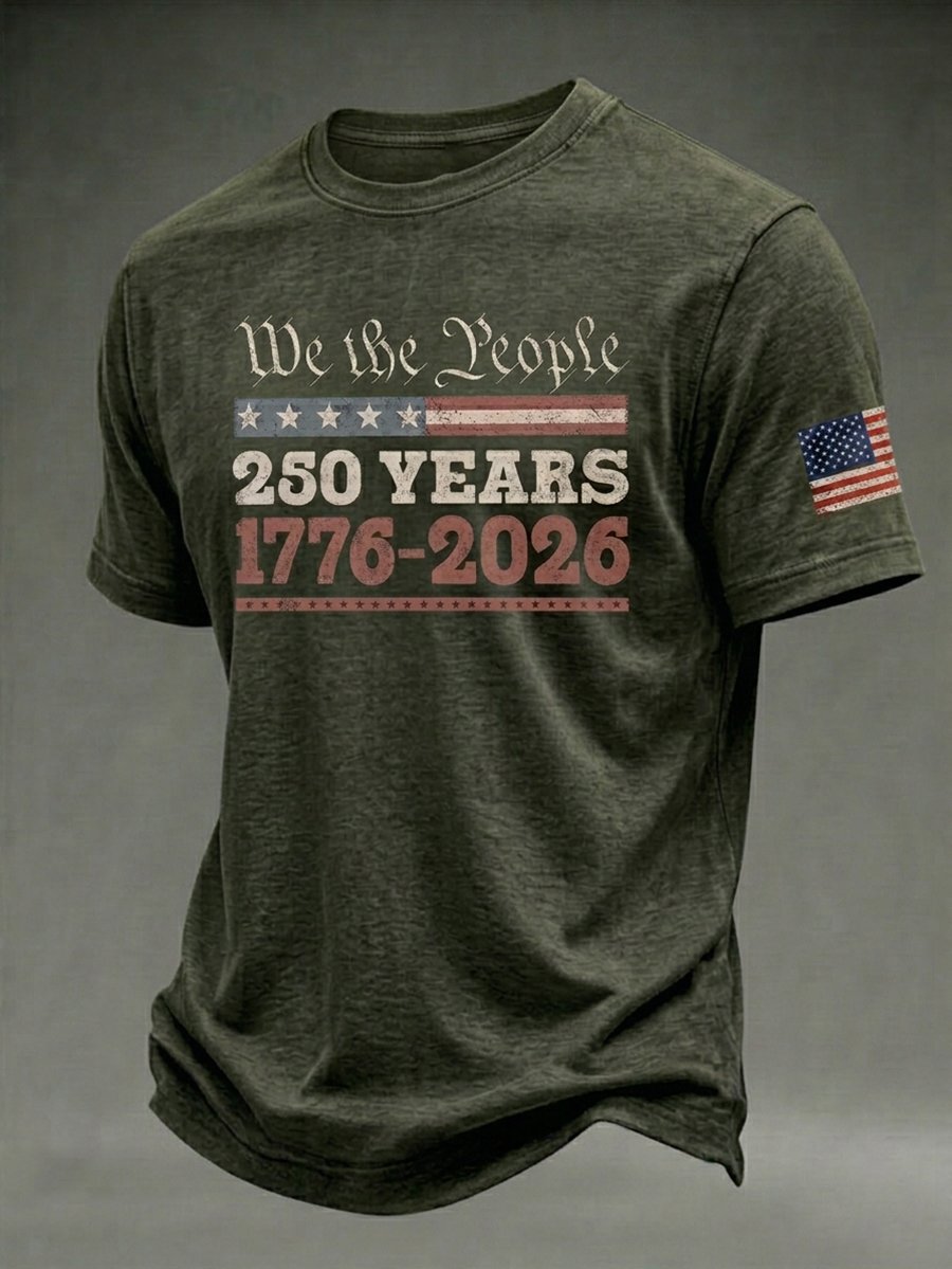 Men's USA 250th Anniversary Short-Sleeve Crew Neck T-Shirt