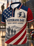 Men's Veterans Day Printed Waffle Top