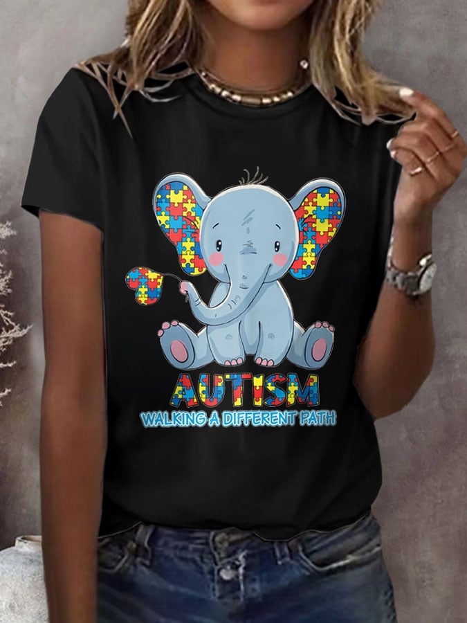 Women's Autism Print T-Shirt
