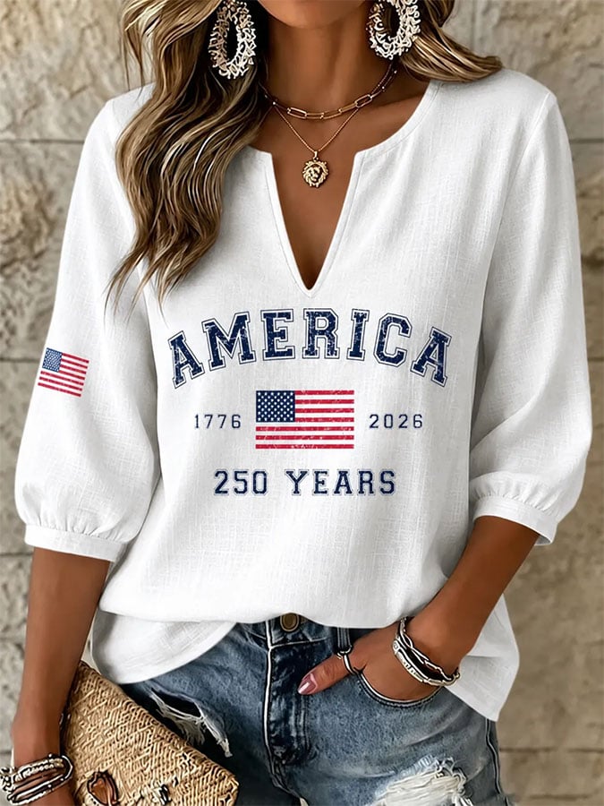 Women's Vintage Print Top