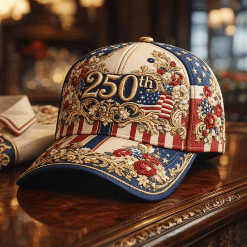 Unisex 250th Anniversary Floral Art  Print Hat