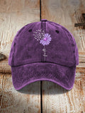 Purple Ribbon Alzheimer's Awareness Fighter Supporter Hat