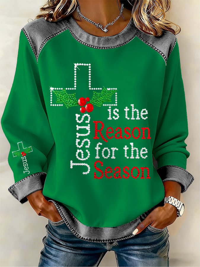 Women's Christmas Casual Patchwork Comfortable Sweatshirt