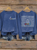 Women's Autism Awareness Printed Sweatshirt