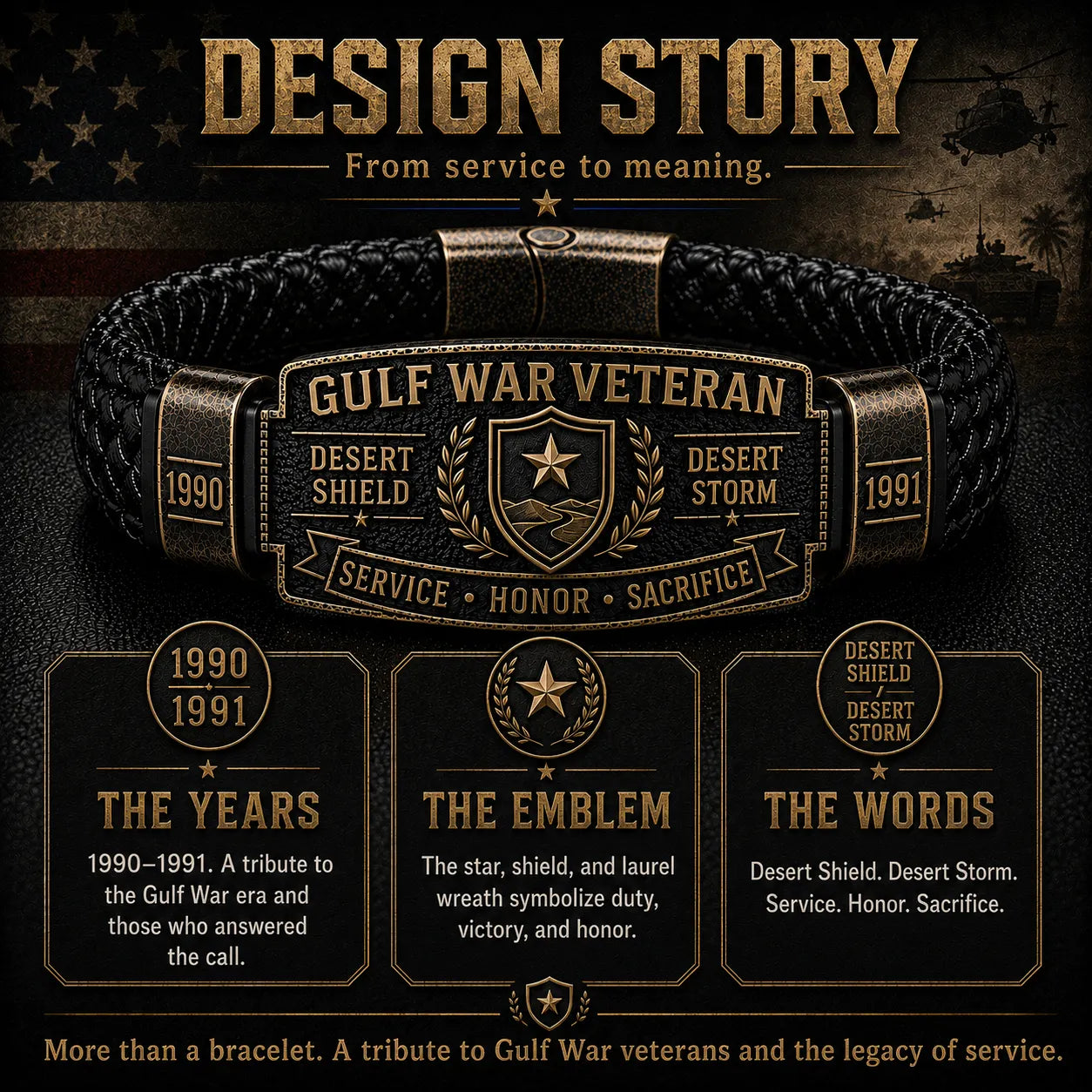 Gulf War Veteran Honor Bracelet