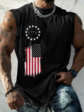 Men'S 1776 American Flag Pattern Print Vest