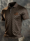 Men's Retro "Patriot" Color-Block Short-Sleeve Polo Shirt