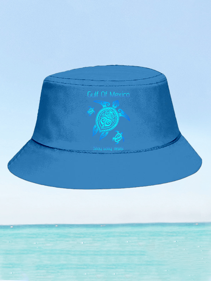 Unisex Gulf Of Mexico Printed Bucket Hat