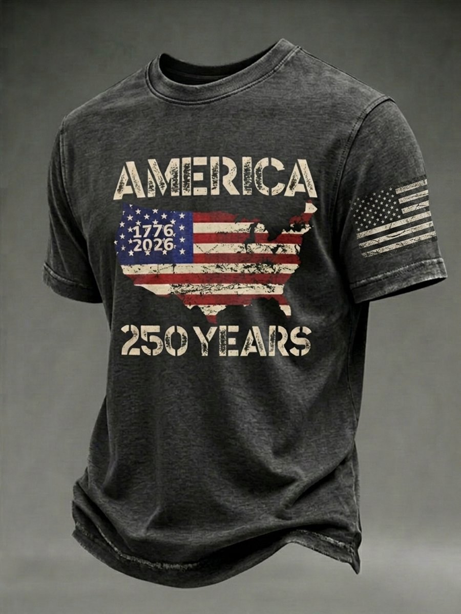 Men's USA 250th Anniversary Short-Sleeve Crew Neck T-Shirt