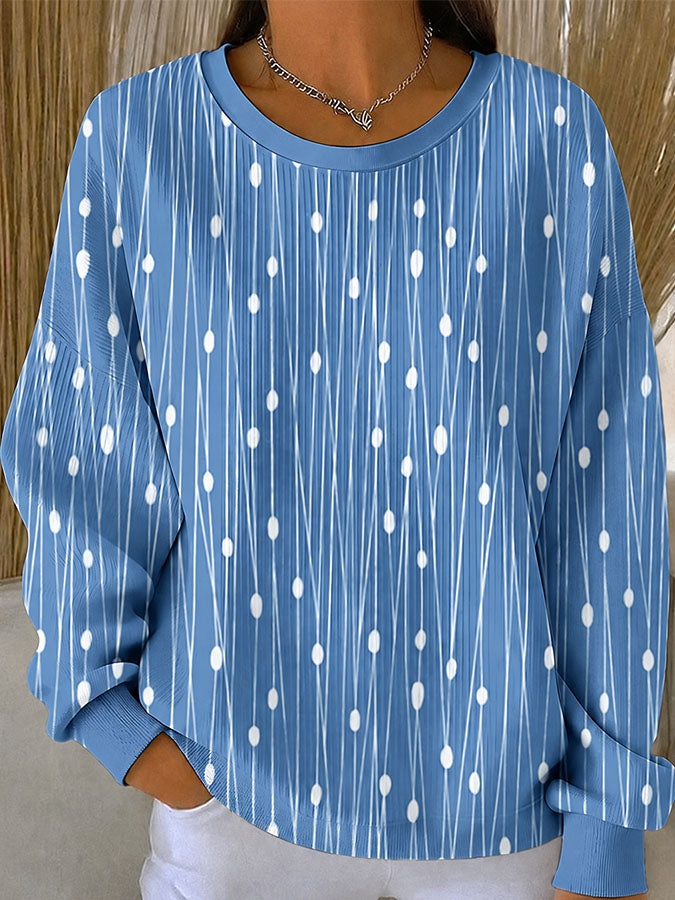Women'S Breast Cancer Promotional Print Casual Waffle Sweatshirt