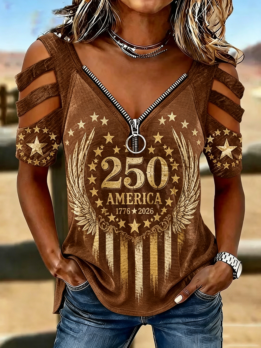 Women'S Casual 250Th Anniversary Commemorative T-Shirt