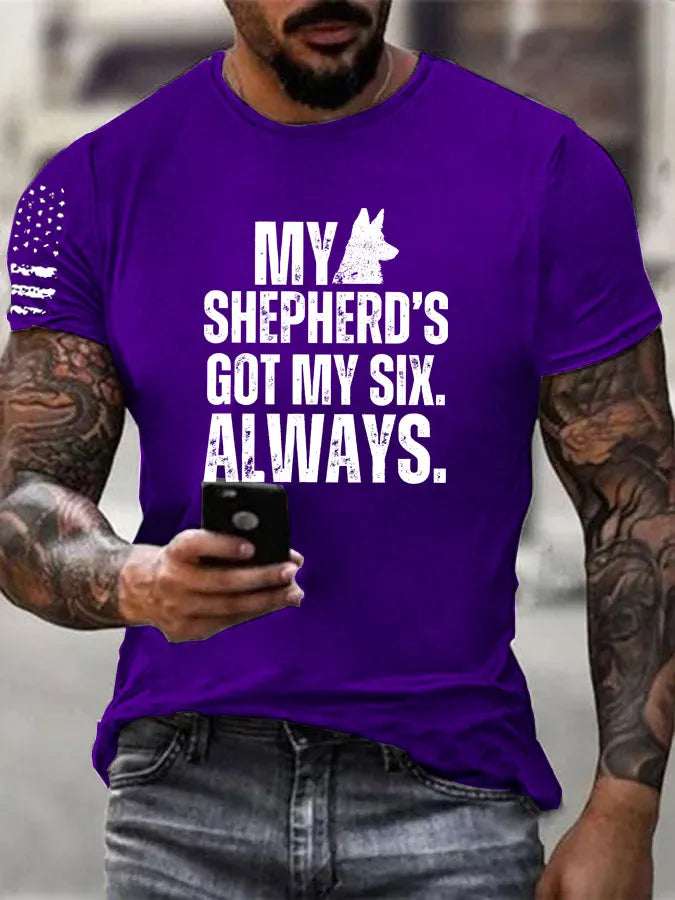 My Shepherd’S Got My Six Always Pattern 100% Cotton T-Shirt