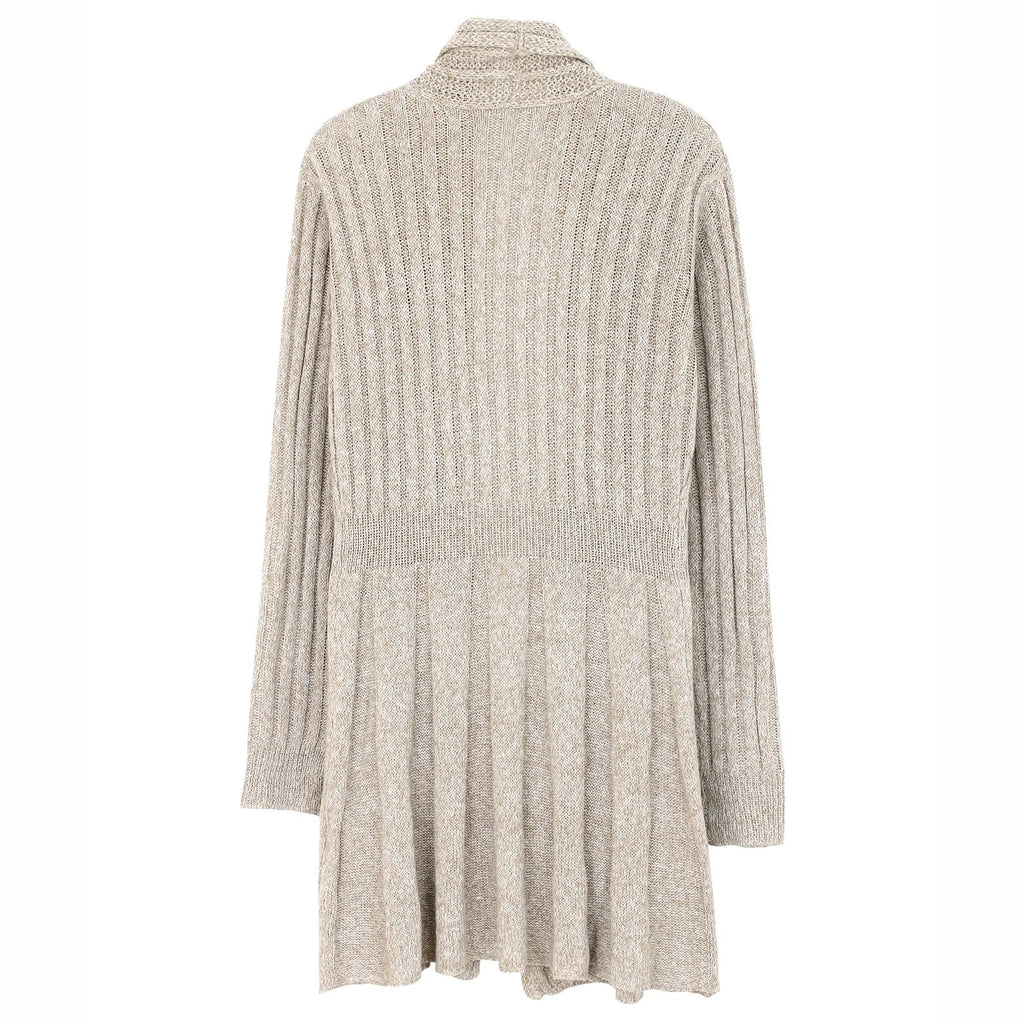 Elegant Knitted Long-sleeved Mid-length Cardigan