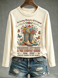 Women's Music-Themed Graphic Casual Top