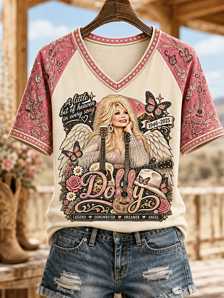 Women's Rip Dolly Parton Print T-Shirts