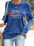 Women'S  Autism Acceptance Casual Sweatshirt