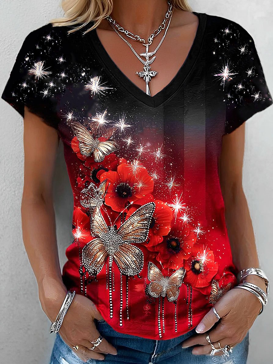 Women's Retro Memorial Day Commemorative Short-Sleeve T-Shirt