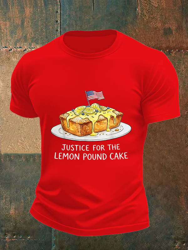 Men's JUSTICE FOR THE LEMON POUND CAKE  Print T-Shirt