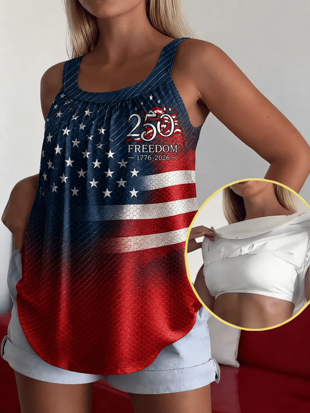 Women's 250th Anniversary Commemorative Printed Tank Top