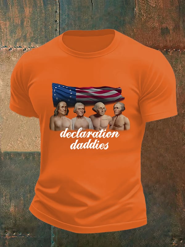 Men's  declaration Round-neck Printed T-Shirt
