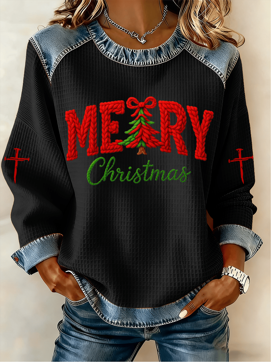 Women's Christmas Faith Print Sweatshirt