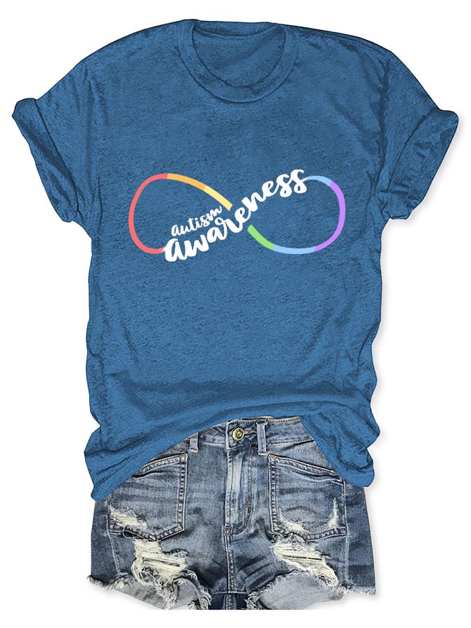 Autism Awareness Autistic Acceptance Print T-Shirt