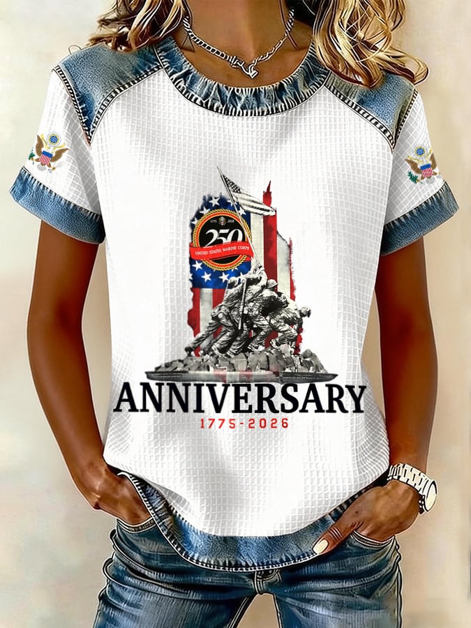 Women's 250th Anniversary Printed Short-Sleeved T-Shirt