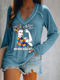 Women'S Autism Mom Unbreakable V Neck Sleeve T-Shirt