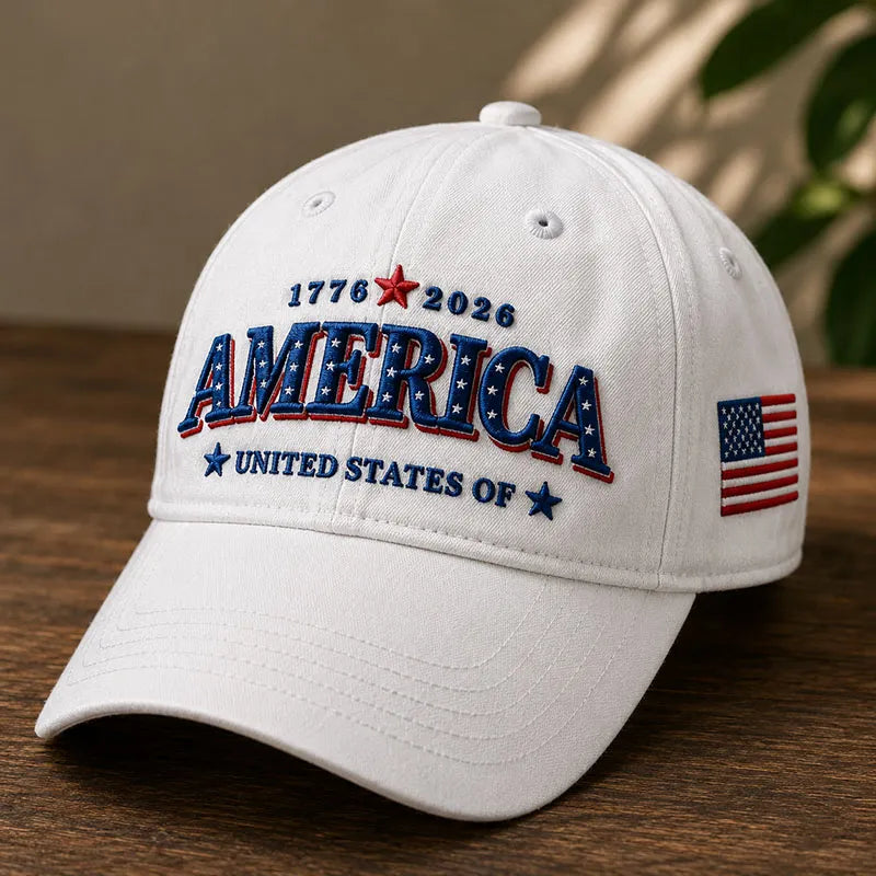 America 1776–2026 Patriotic Baseball Cap