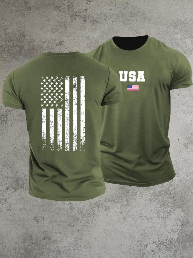 USA 250th Anniversary  Pattern 100% Cotton T-Shirt