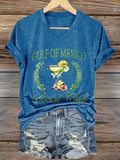 Women's Gulf of Mexico Print V-Neck T-Shirt