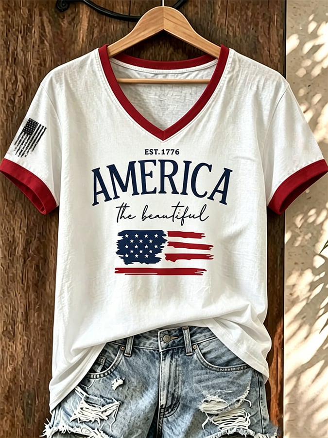Women's 250th Anniversary Printed Casual T-shirt