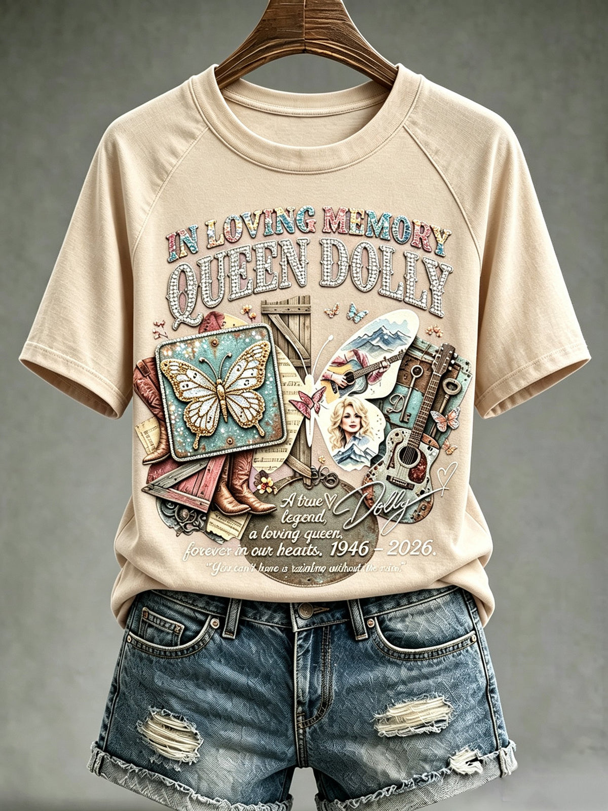 Women's Music-Themed Graphic Casual Top