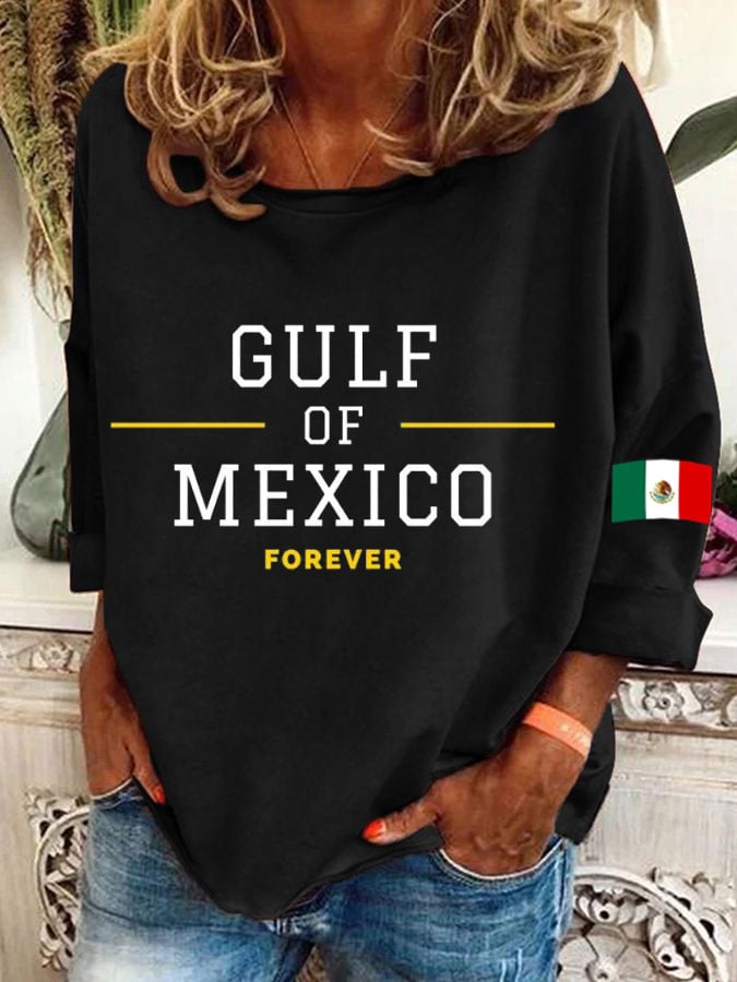 Women's Gulf Of Mexico Print Casual Sweatshirt