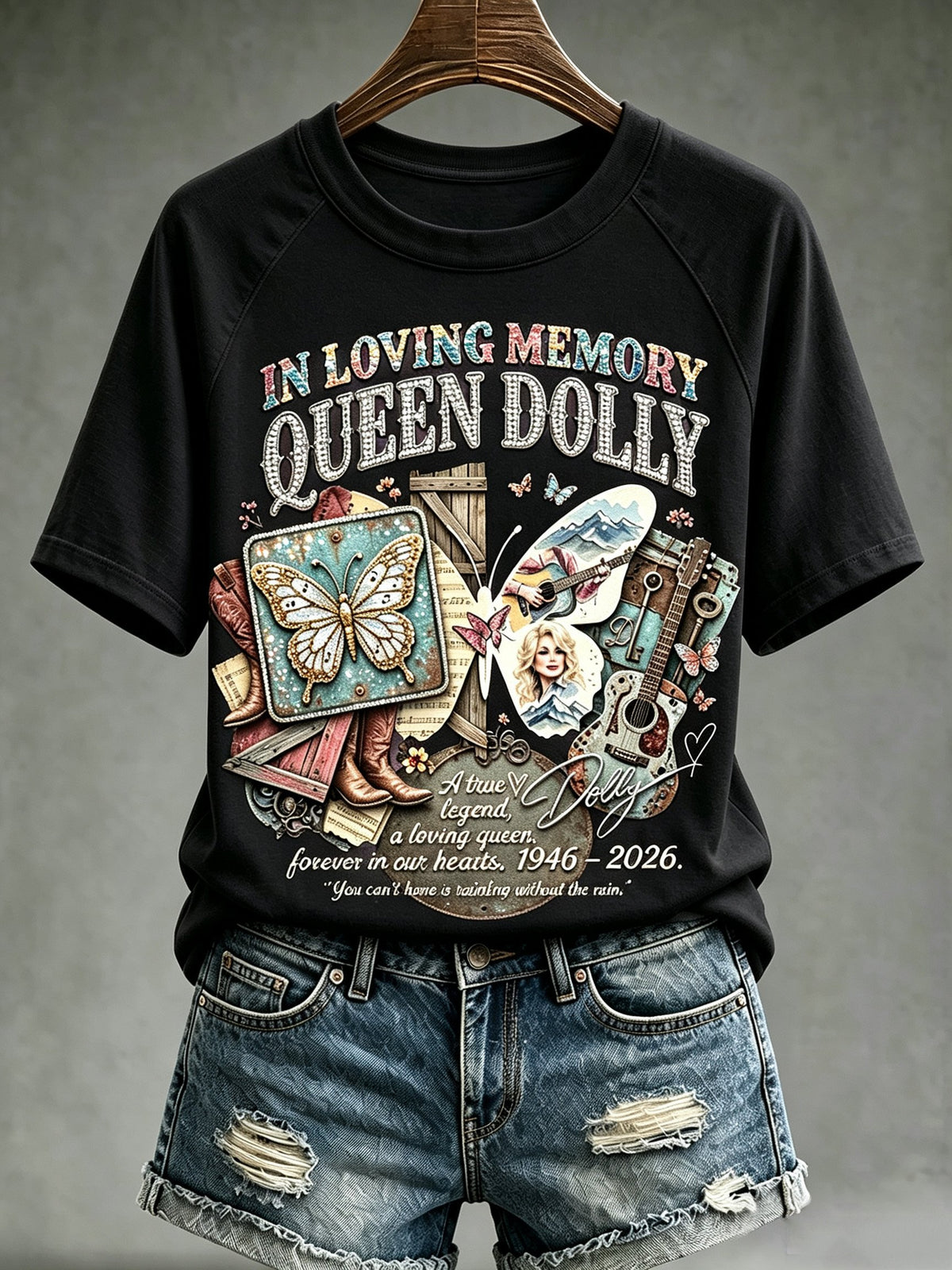 Women's Music-Themed Graphic Casual Top