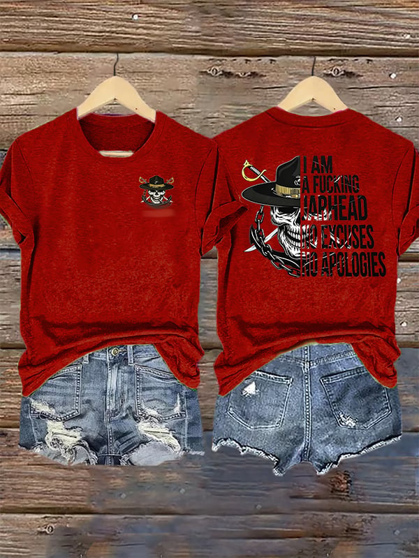 Women's Pirate Skull Print T-Shirt