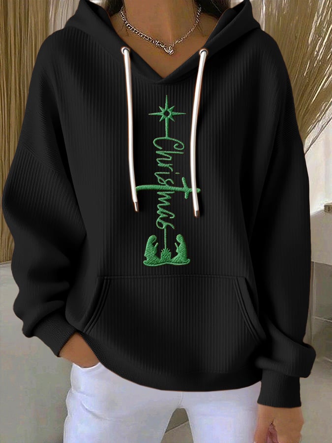 Women'S Christmas Faith Casual Hoodie Sweatshirt