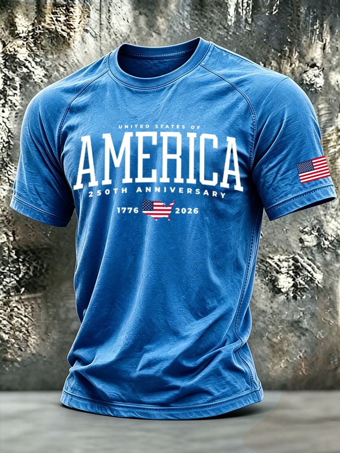 Men's UNITED STATES OF AMERICA 250 YEARS Short-Sleeve T-Shirt