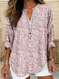 Women's Floral Lace Print Shirt