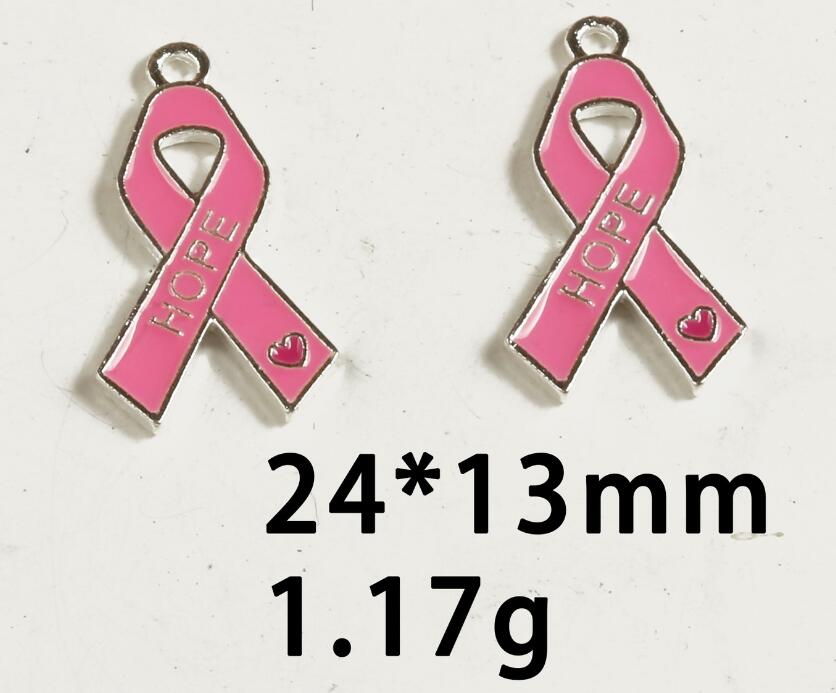 Breast Cancer Awareness Warrior Pink Alloy Pendant Accessory(Two Pack)