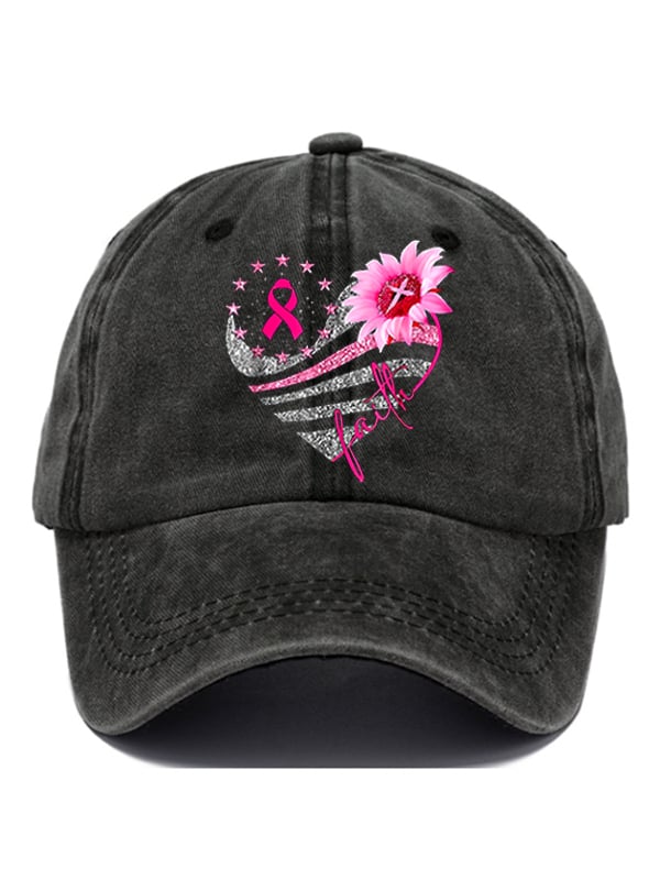 Breast Cancer Casual Print Baseball Cap