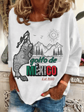 Women's Gulf of Mexico Print Casual Sweatshirt