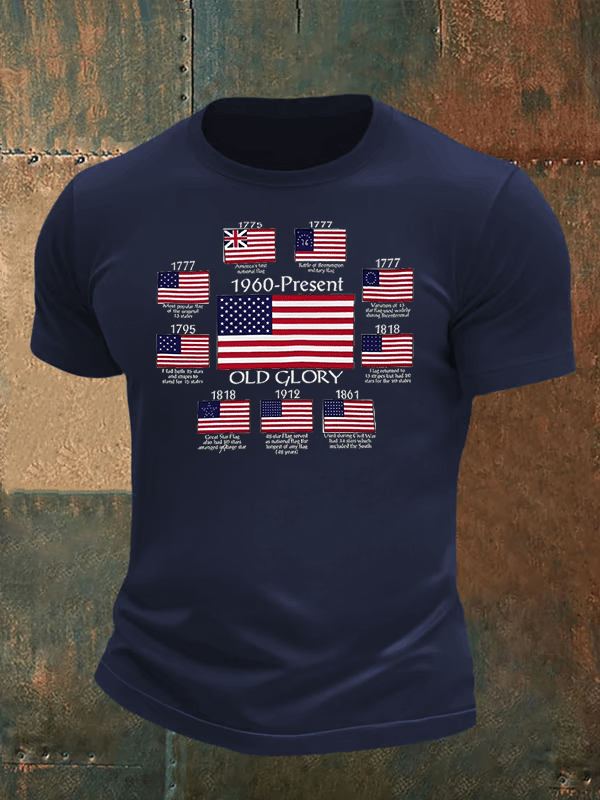 Men's  OLD GLORY Print T-Shirt